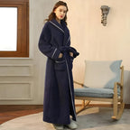 Bathrobe | Plush Coral Fleece Shawl Collar & Waist Tie | Unisex