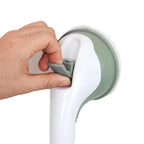 Bathroom Grab Bar | No-Drill Suction & Locking | Non-Slip Grip