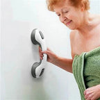 Bathroom Grab Bar | No-Drill Suction & Locking | Non-Slip Grip