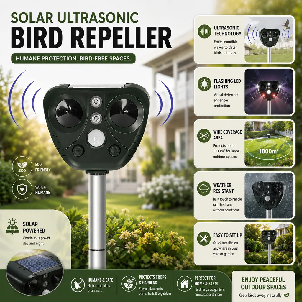 Bird Repellent with Ultrasonic Sound