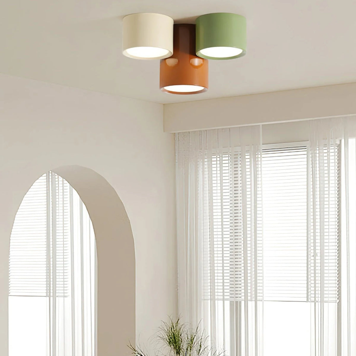 Ceiling Light | Minimal Cylindrical Design & Integrated LED | Flush Mount