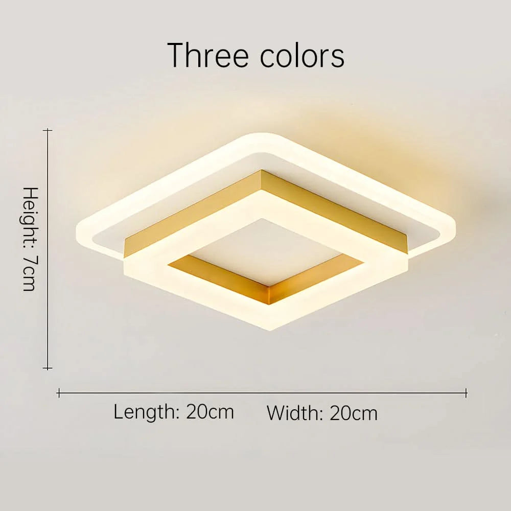 Ceiling Light | Square Integrated 24W LED | 5–15 m²