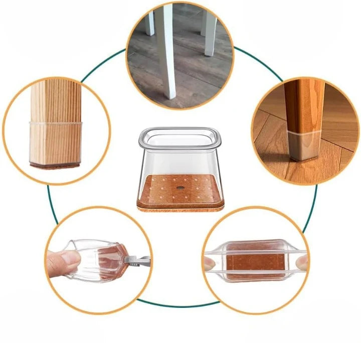 Chair Leg Protectors with Felt Pads