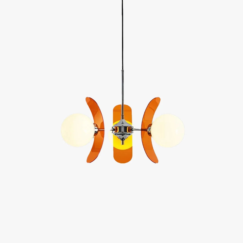 Chandelier | Floral Petal Design, Metal & Glass