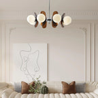 Chandelier | Floral Petal Design, Metal & Glass