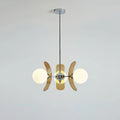 Chandelier | Floral Petal Design, Metal & Glass