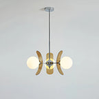 Chandelier | Floral Petal Design, Metal & Glass