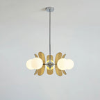 Chandelier | Floral Petal Design, Metal & Glass
