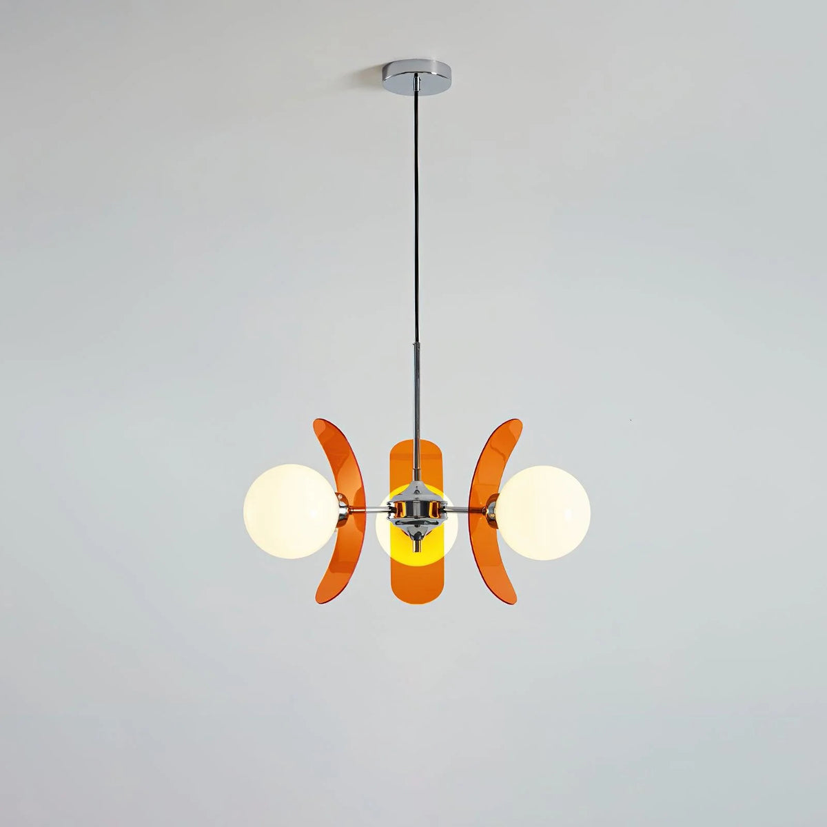Chandelier | Floral Petal Design, Metal & Glass
