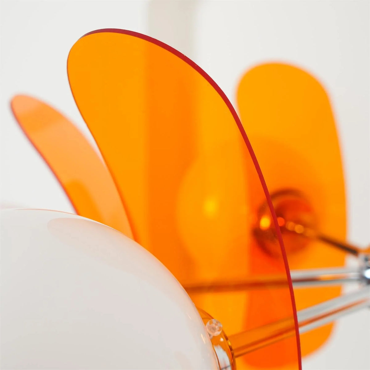 Chandelier | Floral Petal Design, Metal & Glass