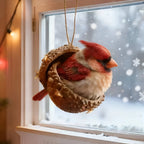 Christmas Tree Ornament with Woodland Animal Acorn Design