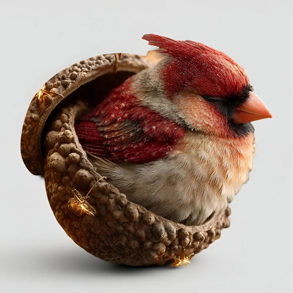 Christmas Tree Ornament with Woodland Animal Acorn Design