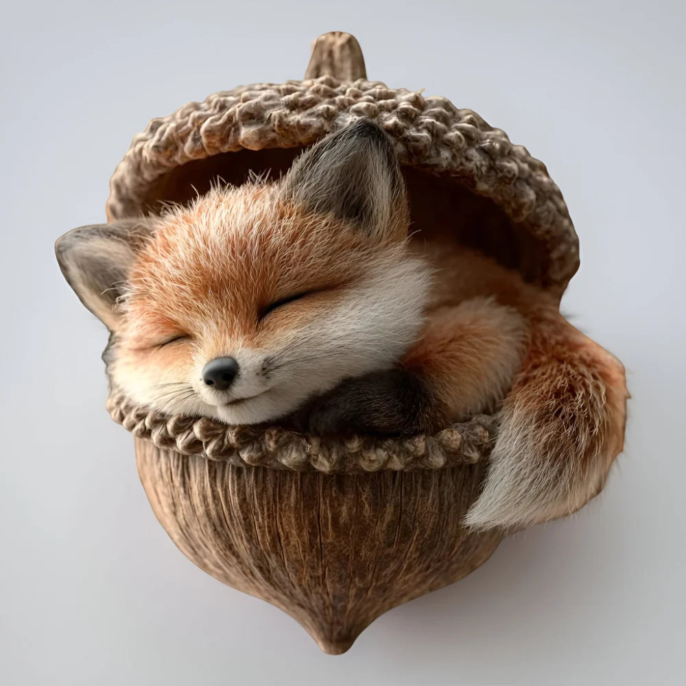 Christmas Tree Ornament with Woodland Animal Acorn Design