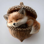 Christmas Tree Ornament with Woodland Animal Acorn Design