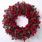 Christmas Wreath | Realistic Red Berries & Cypress Leaves