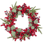 Christmas Wreath | Realistic Red Berries & Cypress Leaves