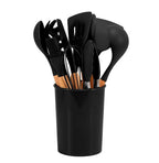 Cooking Utensil Set | Heat-Resistant Silicone & Bamboo Handles | 12-Piece