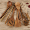Cooking Utensil Set | Premium Wood & Cookware-Safe | 7-Piece