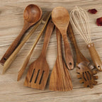 Cooking Utensil Set | Premium Wood & Cookware-Safe | 7-Piece