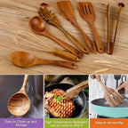 Cooking Utensil Set | Premium Wood & Cookware-Safe | 7-Piece