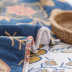 Cotton Blanket with Floral Pattern