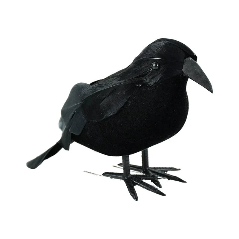 Crow Figure | Realistic Black Plastic | Single Piece