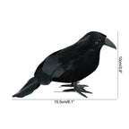Crow Figure | Realistic Black Plastic | Single Piece