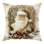 Cushion Cover | Gold Velvet Christmas Prints & Zipper Closure