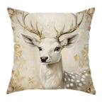 Cushion Cover | Gold Velvet Christmas Prints & Zipper Closure