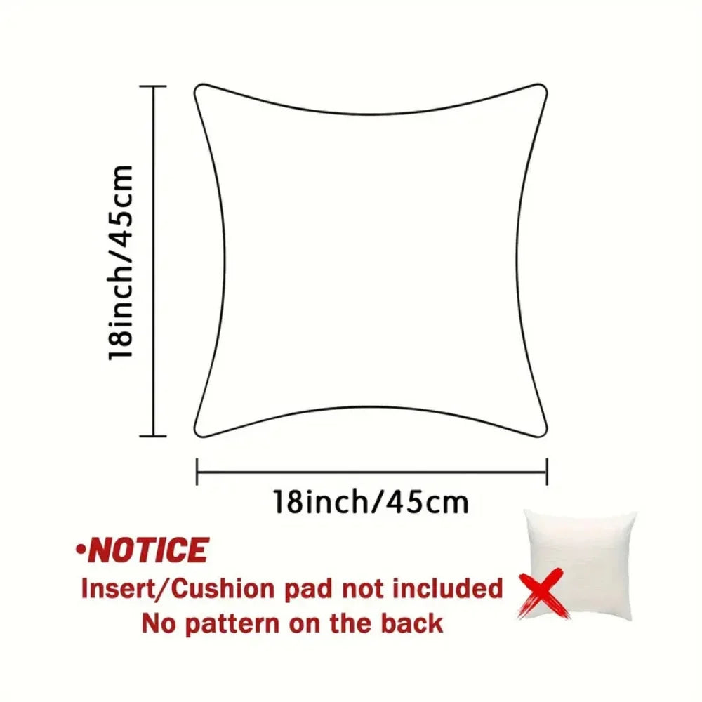 Cushion Cover | Gold Velvet Christmas Prints & Zipper Closure