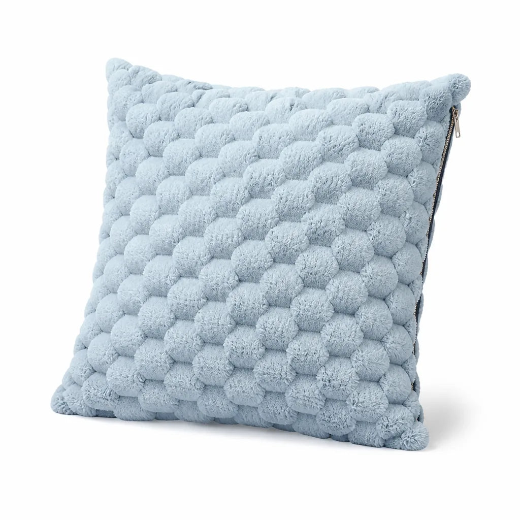 Cushion Cover with 3D Grid Texture