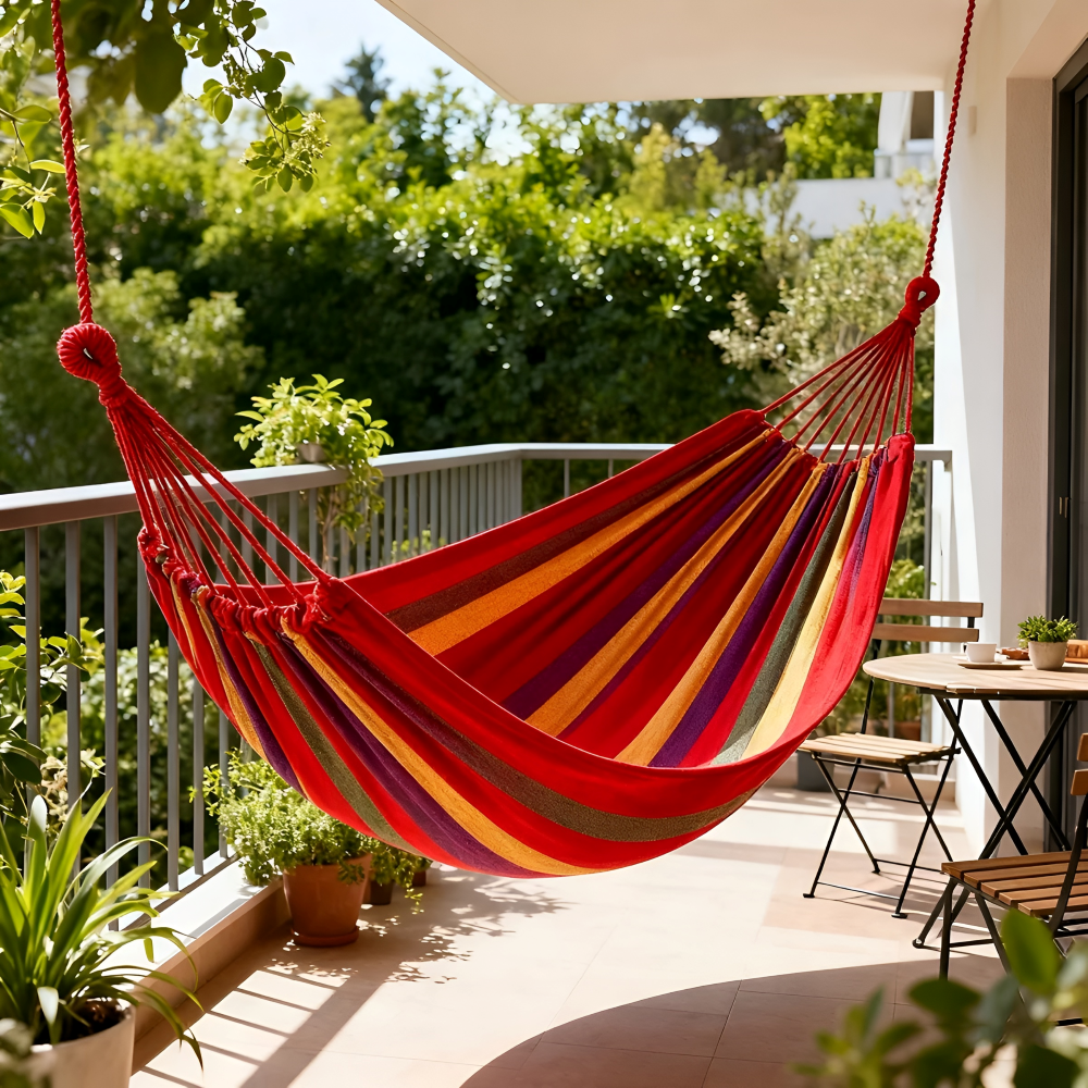 Outdoor Hammock with Cotton Fabric