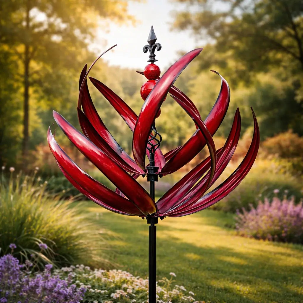 Wind Spinner with Multi-Layered Metal Petal Rotor