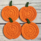 Drink Coaster | Hand-Crocheted Pumpkin & Surface Protection | 10 cm Diameter