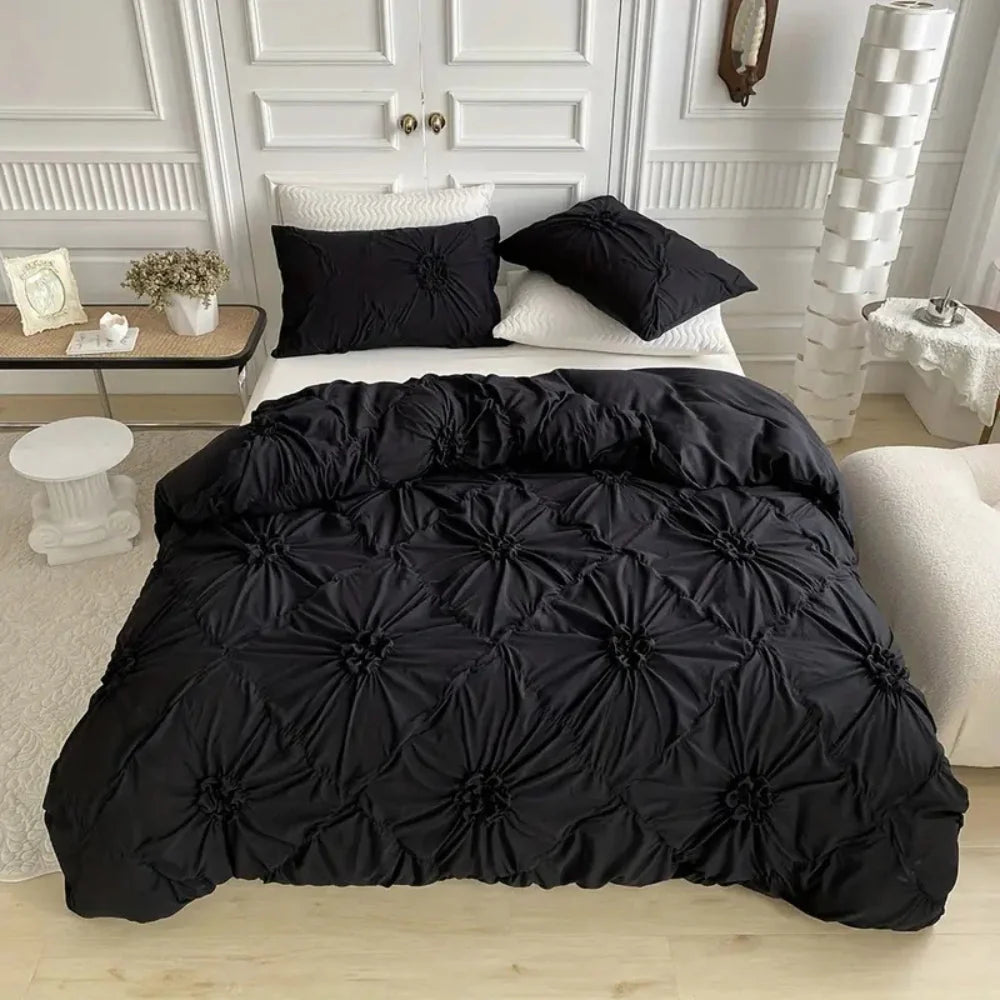 Duvet Cover Set with Pinch Pleat