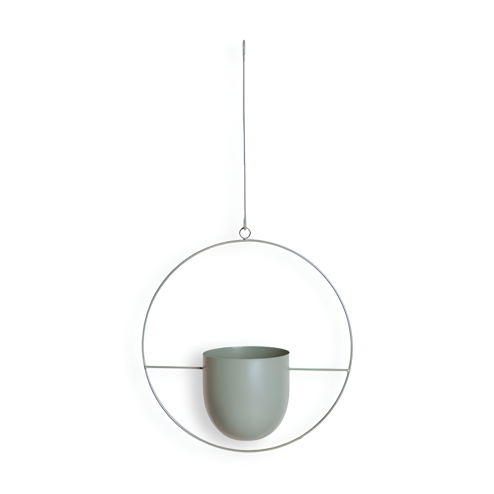 Hanging Plant Pot Holder with Iron Frame