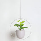 Hanging Plant Pot Holder with Iron Frame