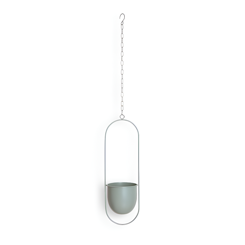 Hanging Plant Pot Holder with Iron Frame