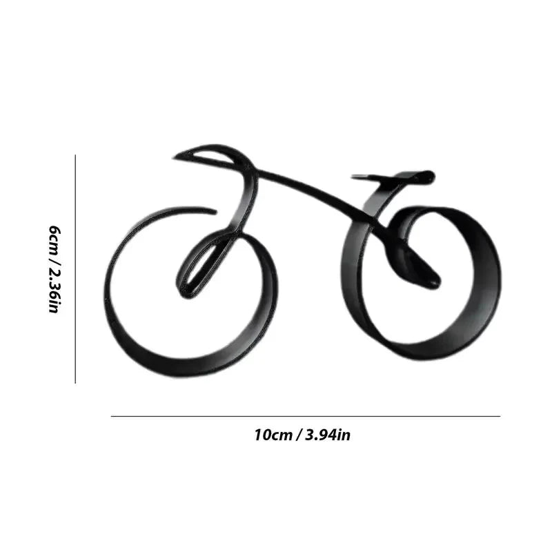 Fahrradskulptur | Minimalistisch & Modern | Schreibtisch- & Regaldekoration
