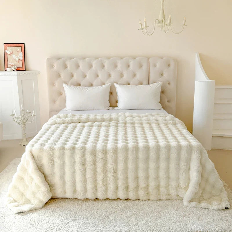 Faux Rabbit Fur Blanket