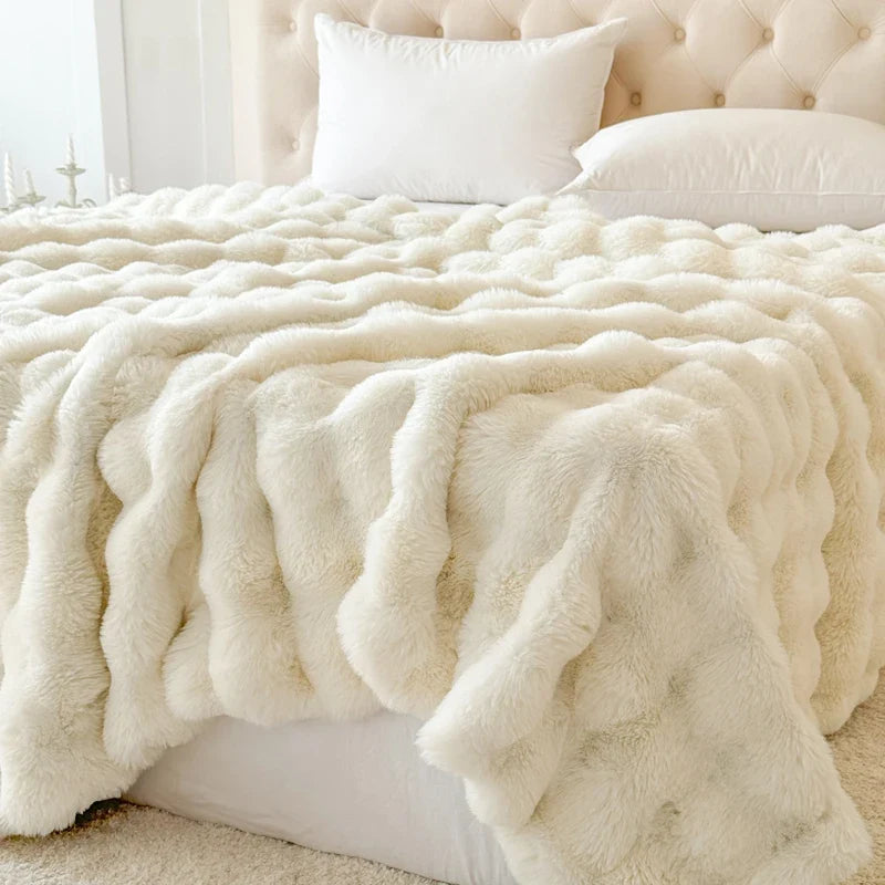 Faux Rabbit Fur Blanket
