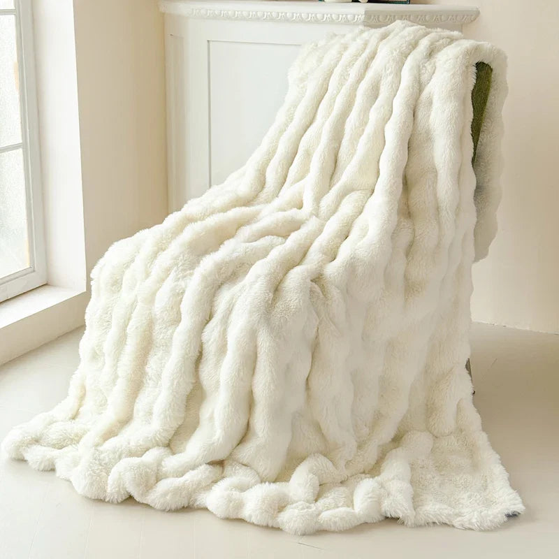 Faux Rabbit Fur Blanket
