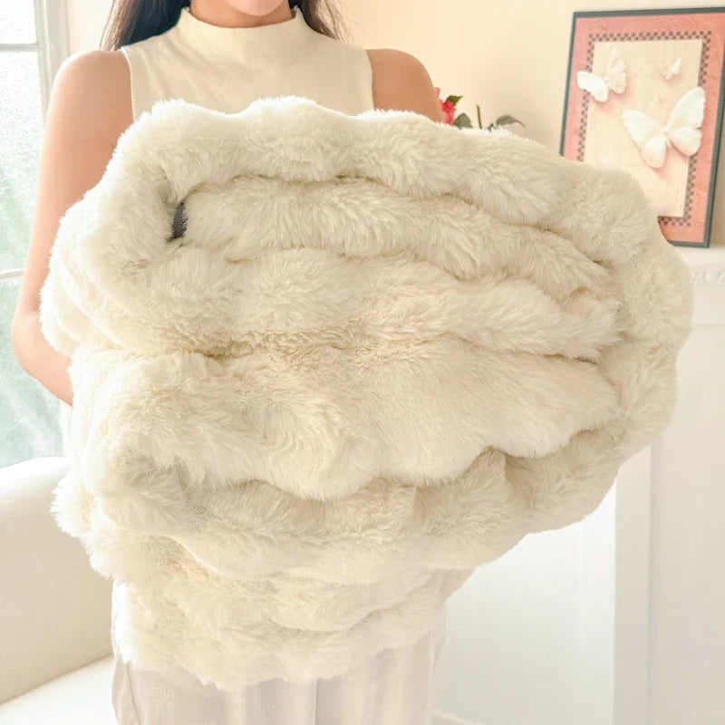 Faux Rabbit Fur Blanket