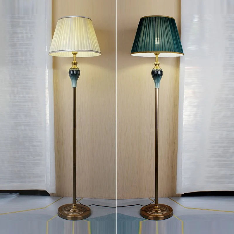Floor Lamp | Fabric Dome Shade & Metal Base | 5 Colours