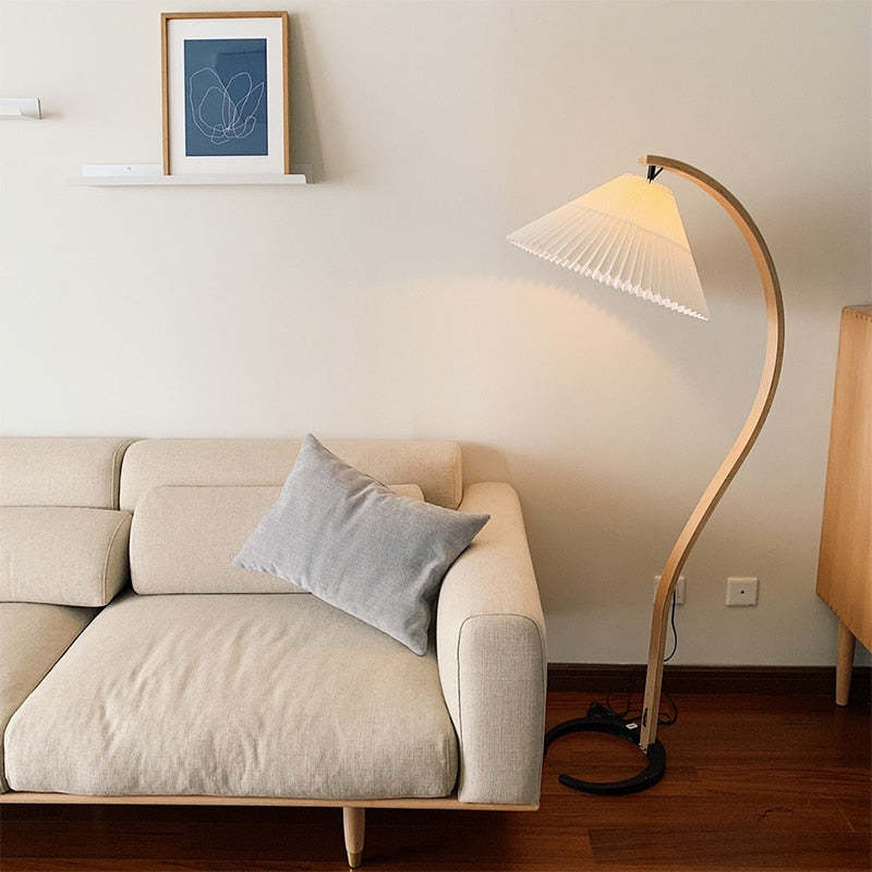 Floor Lamp | Fabric Shade & Metal Frame | E27 LED Included