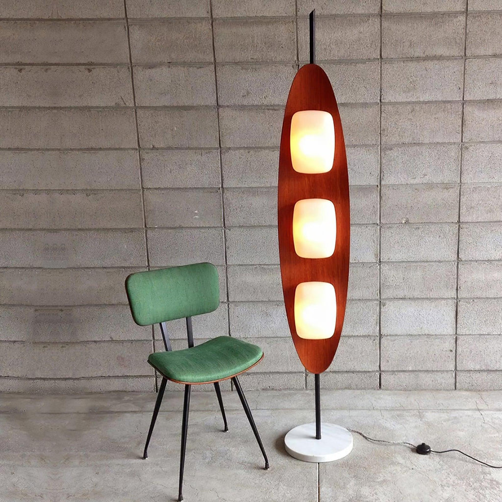 Floor Lamp | Surfboard-Style Marble Base & Integrated LED | 160 cm Height