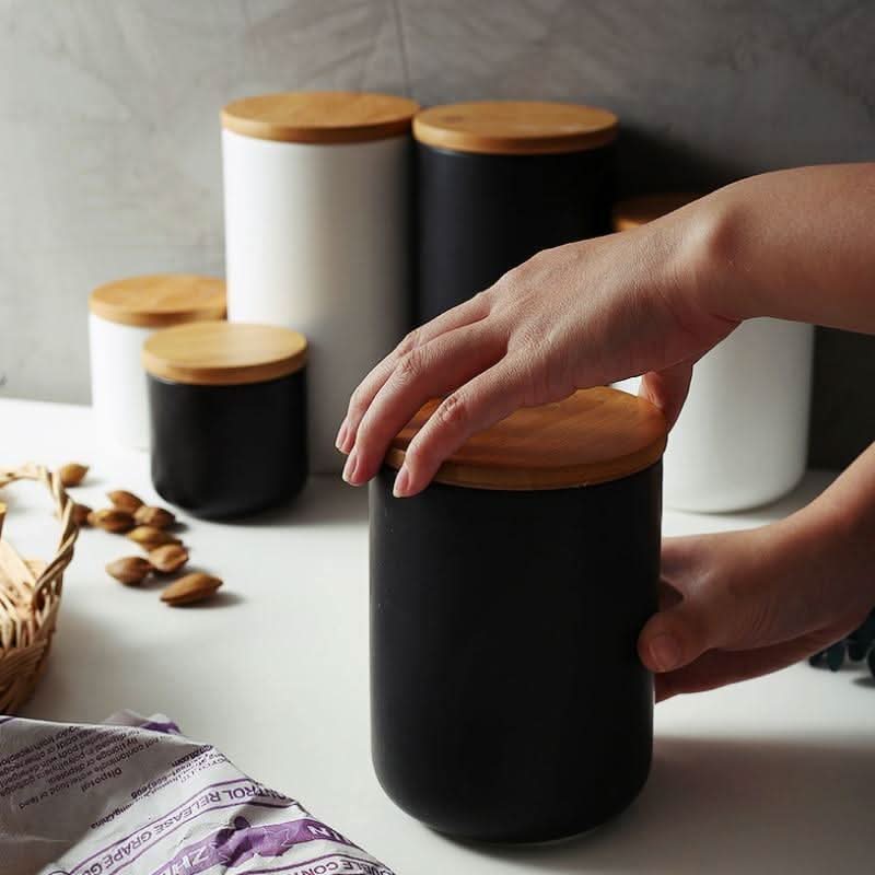 Food Storage Container with Airtight Bamboo Lid