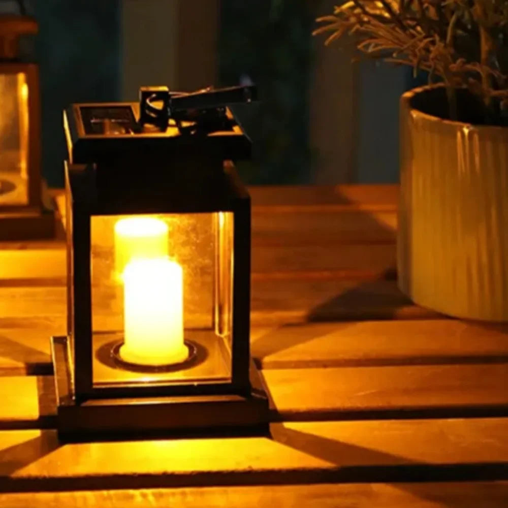 Garden Lantern | Solar Flickering LED & Waterproof