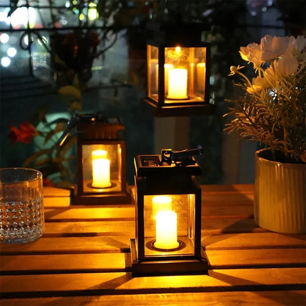 Garden Lantern | Solar Flickering LED & Waterproof