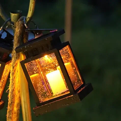 Garden Lantern | Solar Flickering LED & Waterproof